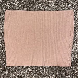 Kendall & Kylie / size: M / pink/tan ribbed tube top